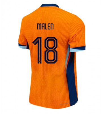 Holland Donyell Malen #18 Hjemmebanetrøje EM 2024 Kort ærmer
